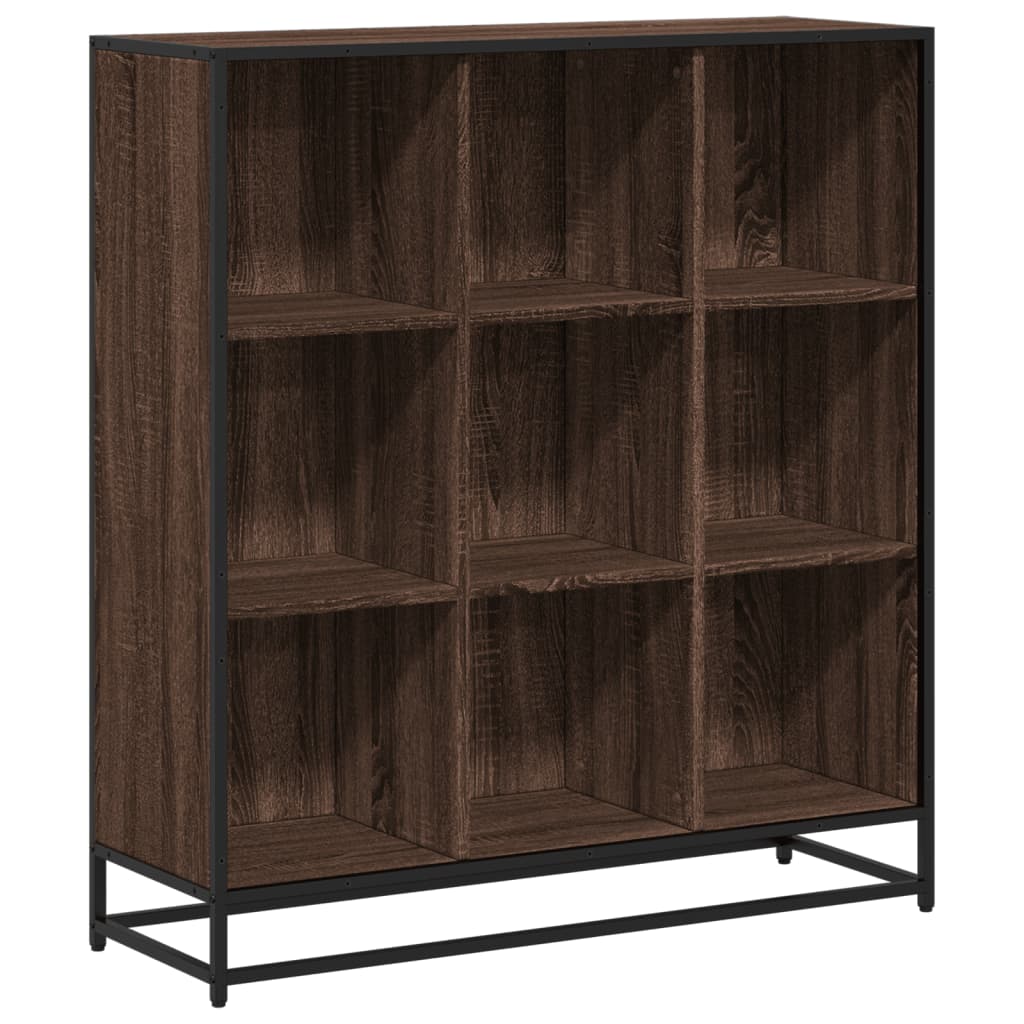 Libreria Rovere Marrone 97,5x33x107,5 cm Multistrato e Metallo