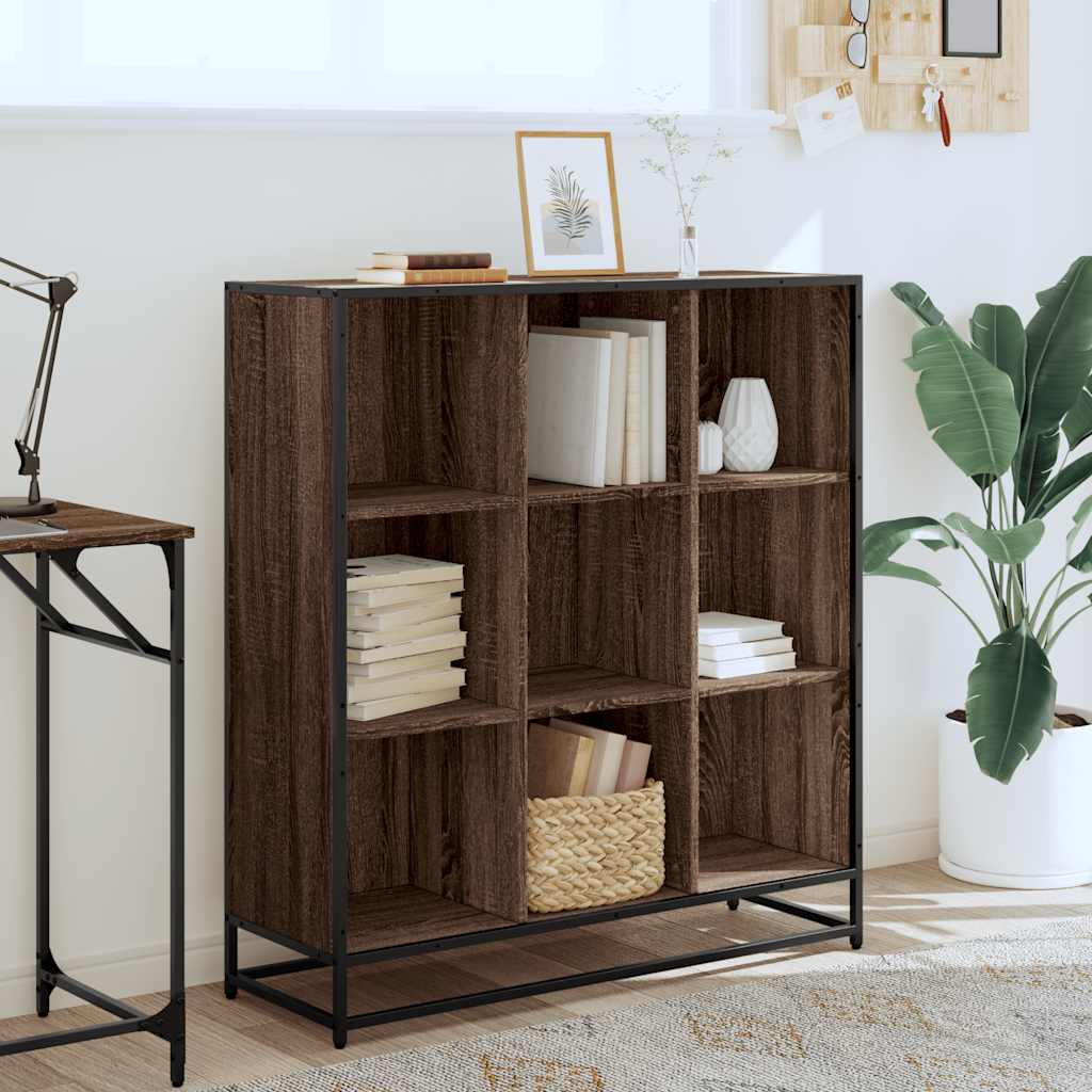 Libreria Rovere Marrone 97,5x33x107,5 cm Multistrato e Metallo | homemem39