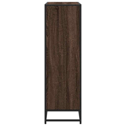 Libreria Rovere Marrone 97,5x33x107,5 cm Multistrato e Metallo