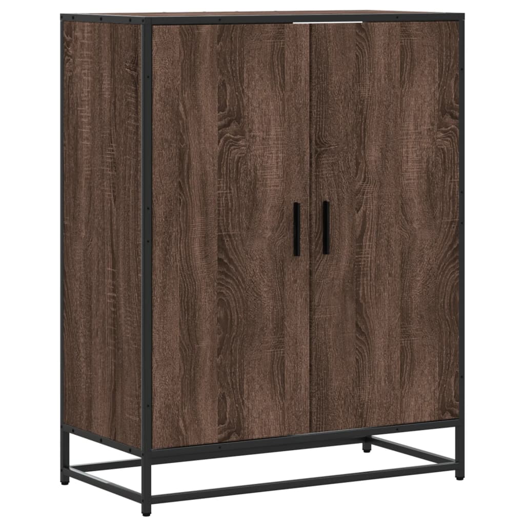 Scarpiera Rovere Marrone 75x38x97,5cm Legno Multistrato Metallo | homemem39