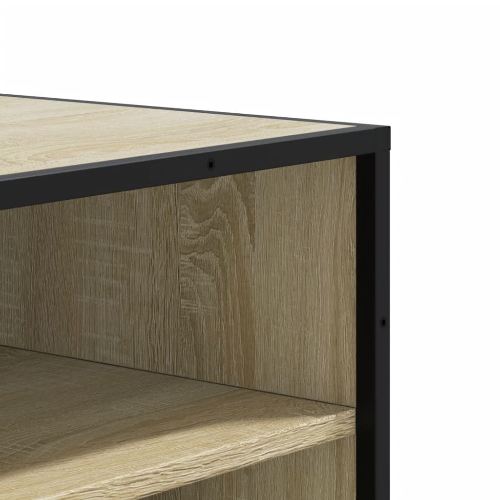 Scarpiera Rovere Sonoma 75x38x97,5 cm Legno Multistrato Metallo | homemem39