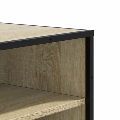 Scarpiera Rovere Sonoma 75x38x97,5 cm Legno Multistrato Metallo | homemem39