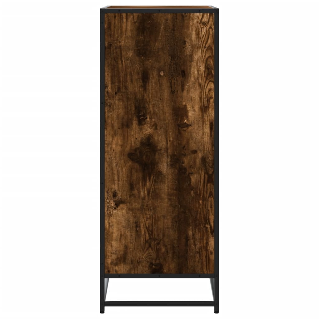 Scarpiera Rovere Fumo 75x38x97,5 cm Legno Multistrato Metallo | homemem39