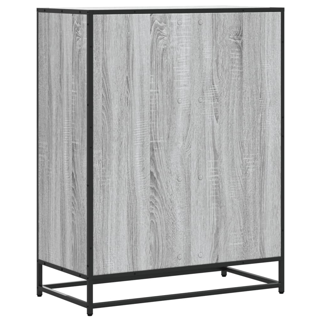 Scarpiera Grigio Sonoma 75x38x97,5 cm Legno Multistrato Metallo | homemem39