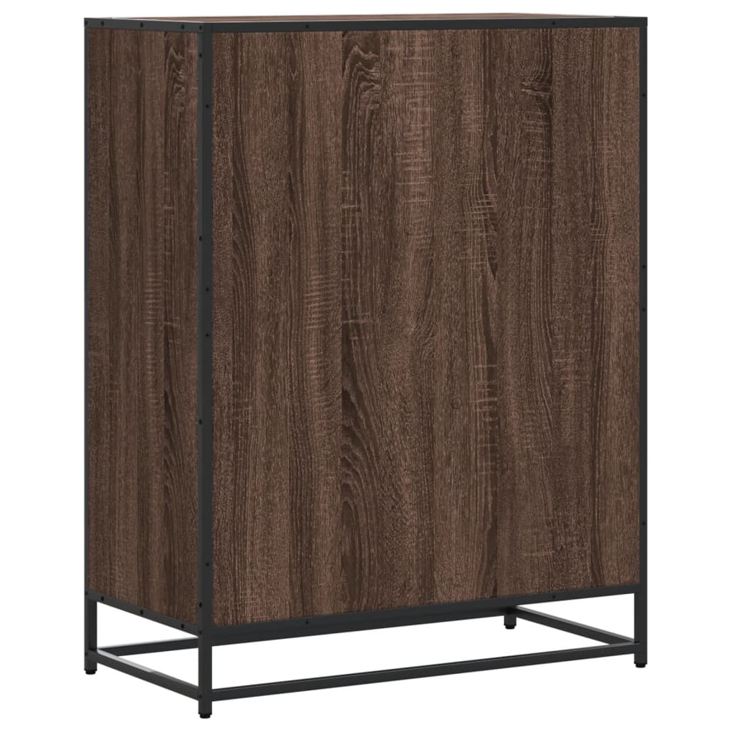Scarpiera Rovere Marrone 75x38x97,5cm Legno Multistrato Metallo | homemem39