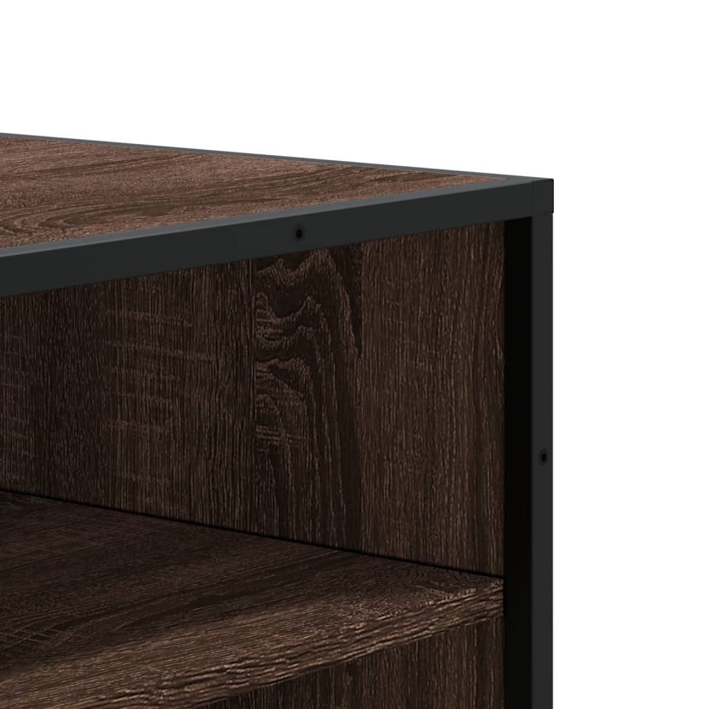 Scarpiera Rovere Marrone 75x38x97,5cm Legno Multistrato Metallo | homemem39