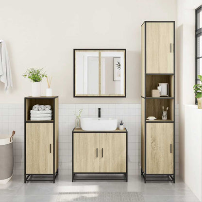 Mobile da Bagno Sonoma 35x37,5x188,5 cm in Truciolato e Metallo