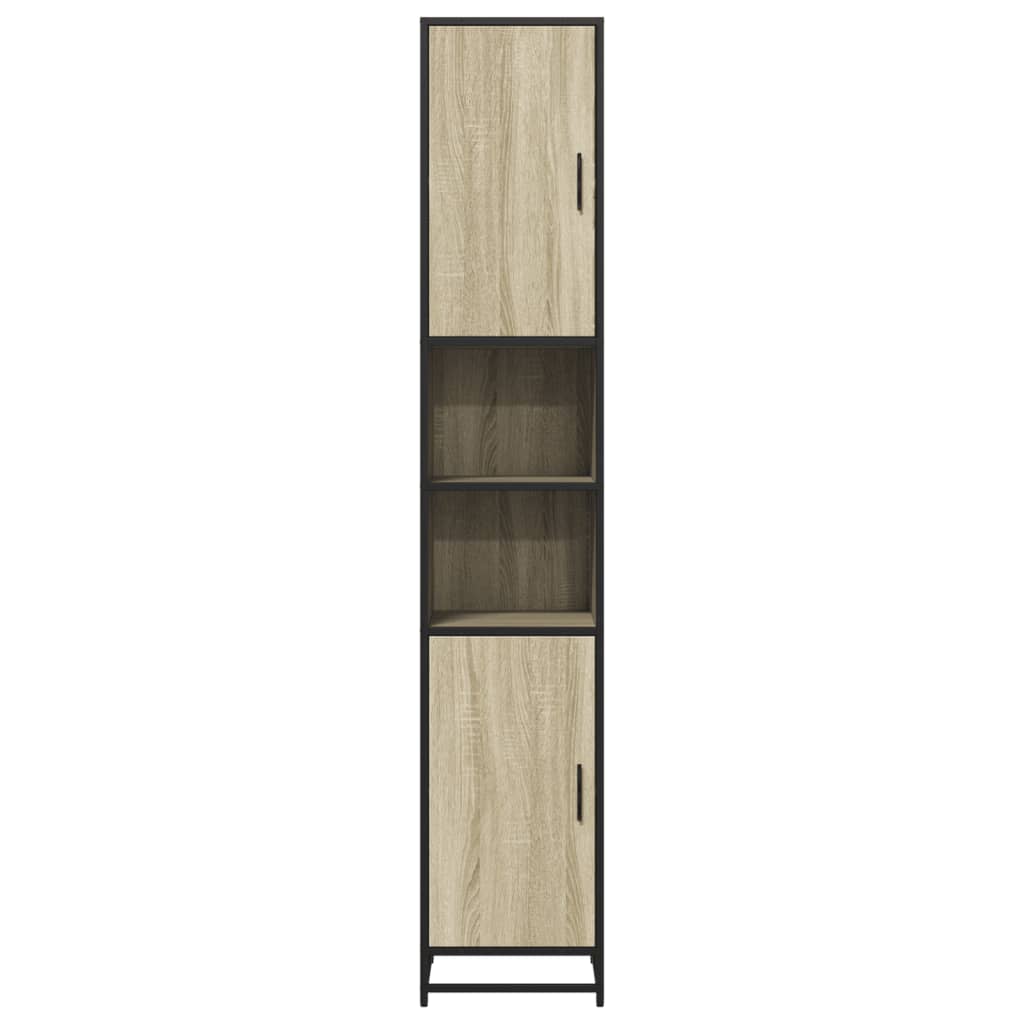Mobile da Bagno Sonoma 35x37,5x188,5 cm in Truciolato e Metallo | homemem39