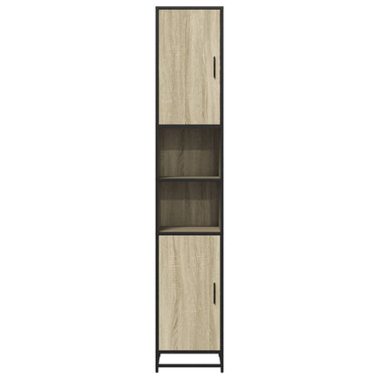 Mobile da Bagno Sonoma 35x37,5x188,5 cm in Truciolato e Metallo | homemem39