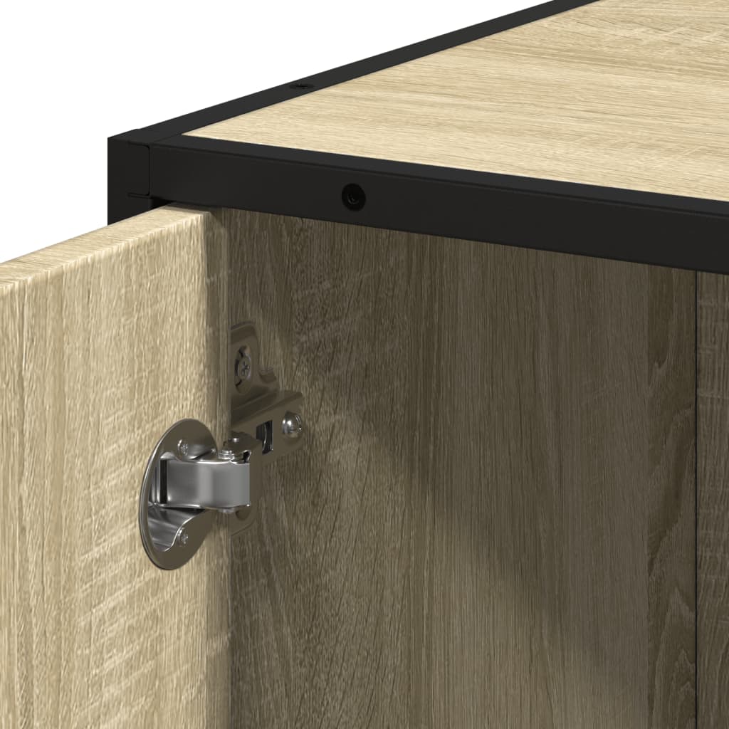Mobile da Bagno Sonoma 35x37,5x188,5 cm in Truciolato e Metallo | homemem39