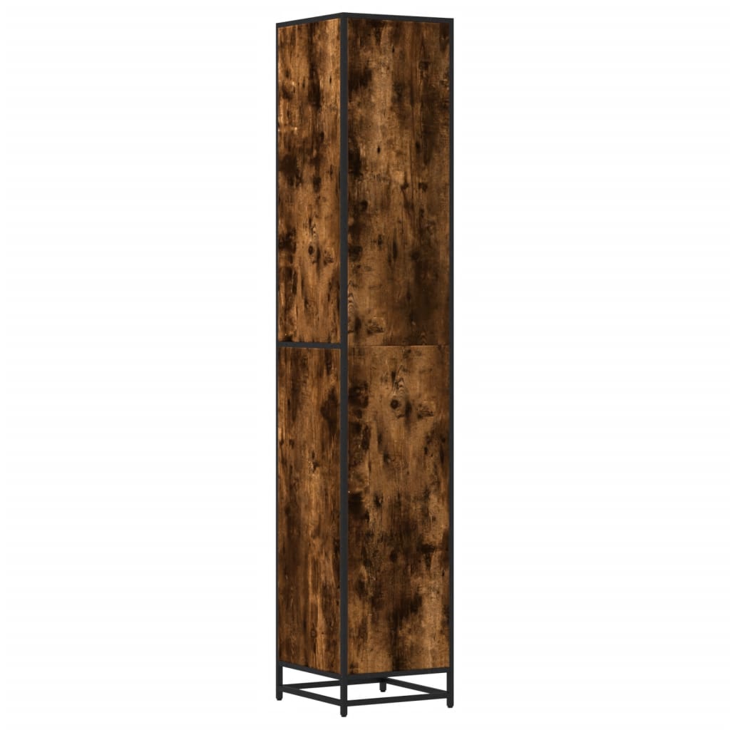 Mobile da Bagno Fumo 35x37,5x188,5 cm in Truciolato e Metallo | homemem39