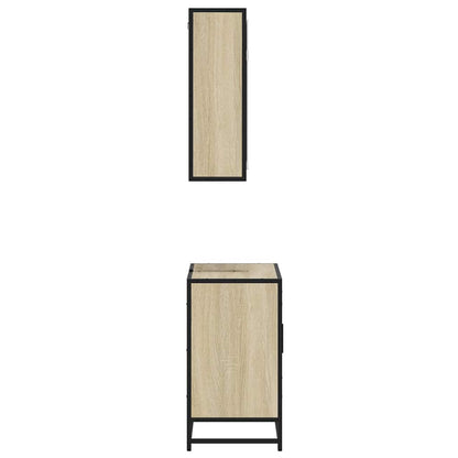 Set Mobili da Bagno 2 pz Rovere Sonoma in Legno Multistrato | homemem39