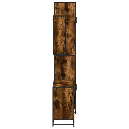 Set Mobili da Bagno 3 pz Rovere Fumo in Legno Multistrato | homemem39