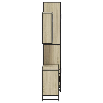 Set Mobili da Bagno 3 pz Rovere Sonoma in Legno Multistrato | homemem39