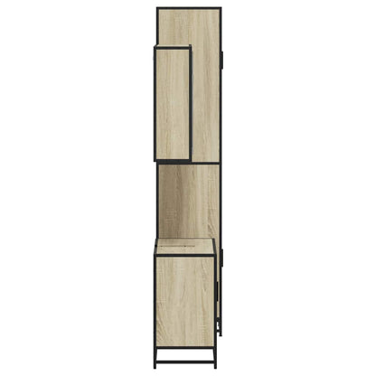 Set Mobili da Bagno 3 pz Rovere Sonoma in Legno Multistrato | homemem39