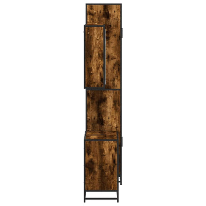 Set Mobili da Bagno 3 pz Rovere Fumo in Legno Multistrato | homemem39