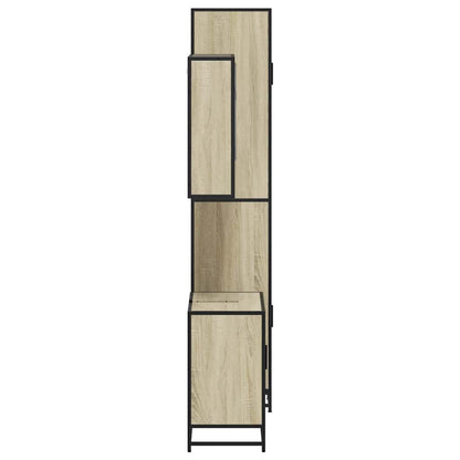 Set Mobili da Bagno 3 pz Rovere Sonoma in Legno Multistrato | homemem39