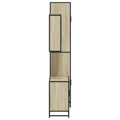 Set Mobili da Bagno 3 pz Rovere Sonoma in Legno Multistrato | homemem39
