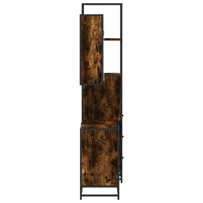 Set Mobili da Bagno 3 pz Rovere Fumo in Legno Multistrato | homemem39