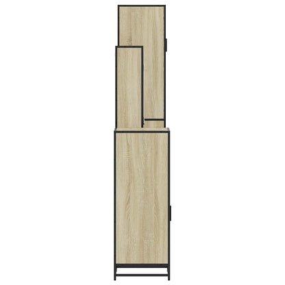 Set Mobili da Bagno 4 pz Rovere Sonoma in Legno Multistrato | homemem39