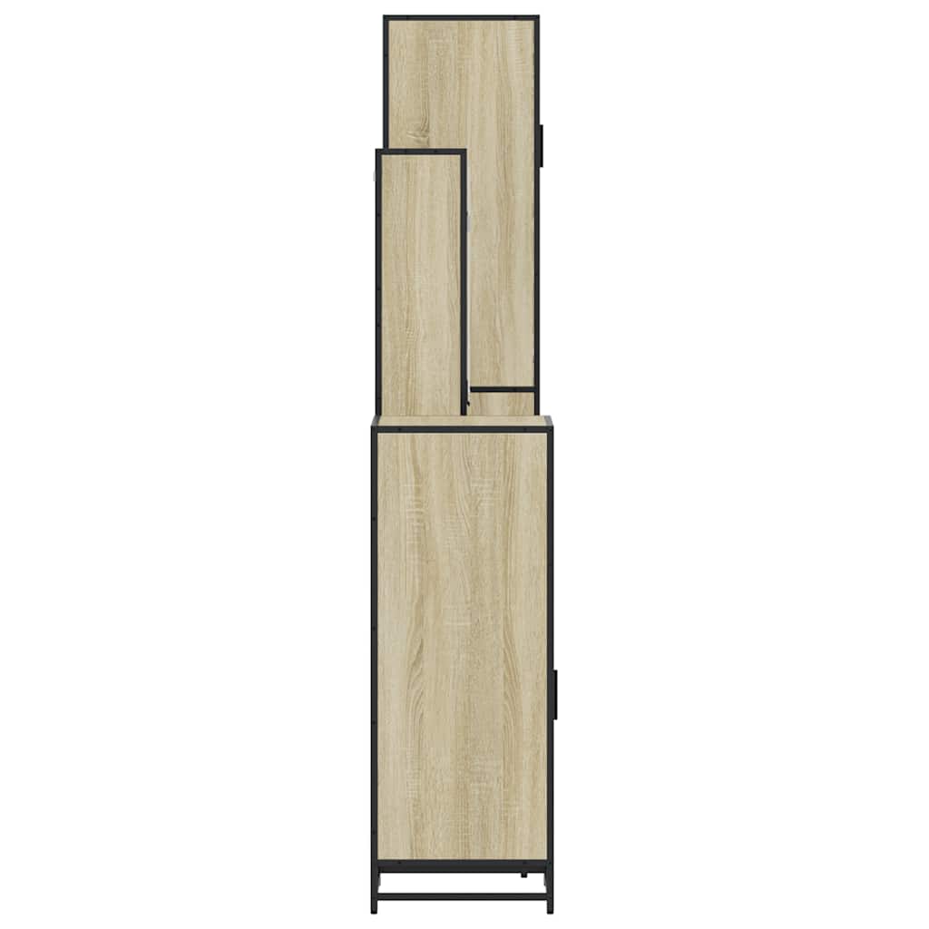 Set Mobili da Bagno 4 pz Rovere Sonoma in Legno Multistrato | homemem39