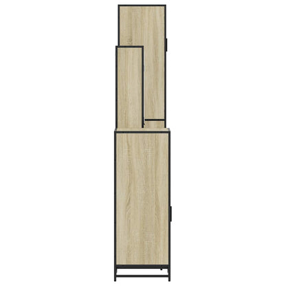 Set Mobili da Bagno 4 pz Rovere Sonoma in Legno Multistrato | homemem39