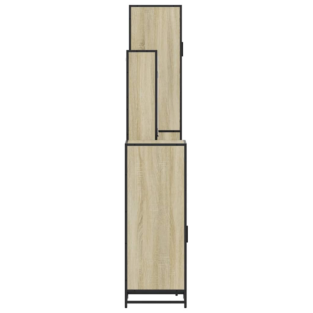 Set Mobili da Bagno 4 pz Rovere Sonoma in Legno Multistrato | homemem39