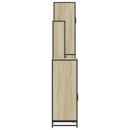 Set Mobili da Bagno 4 pz Rovere Sonoma in Legno Multistrato | homemem39