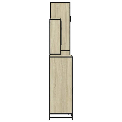Set Mobili da Bagno 4 pz Rovere Sonoma in Legno Multistrato | homemem39