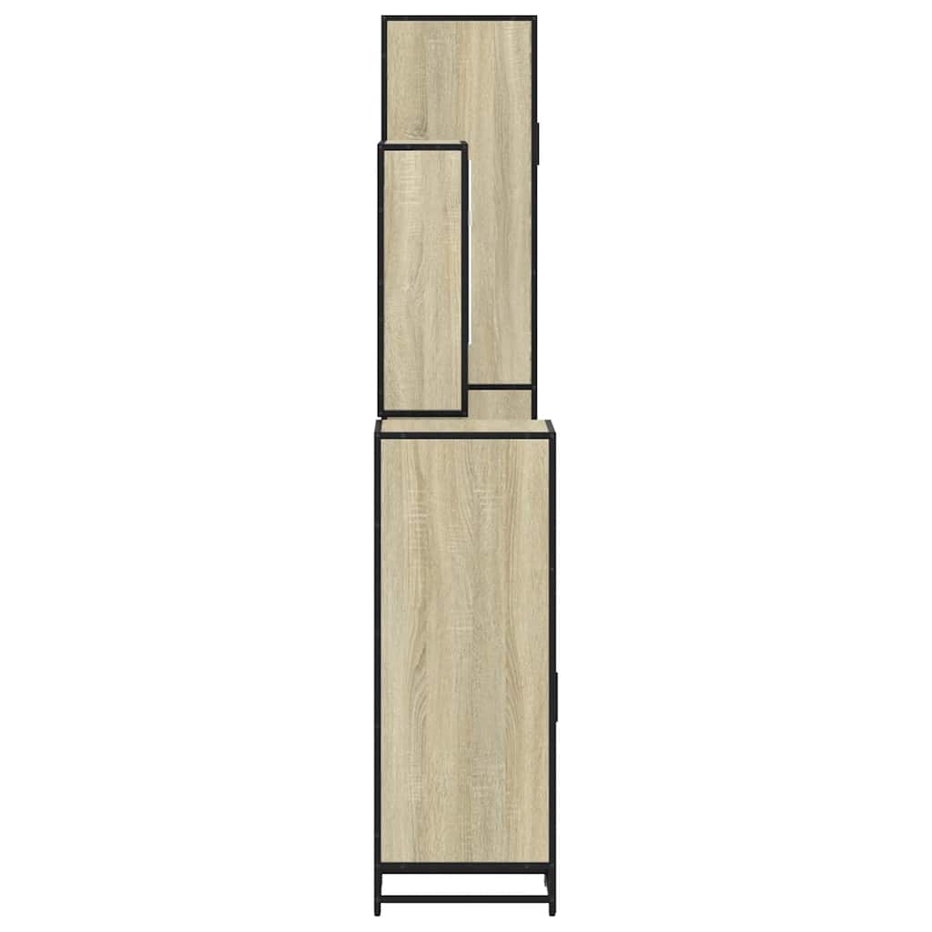 Set Mobili da Bagno 4 pz Rovere Sonoma in Legno Multistrato | homemem39