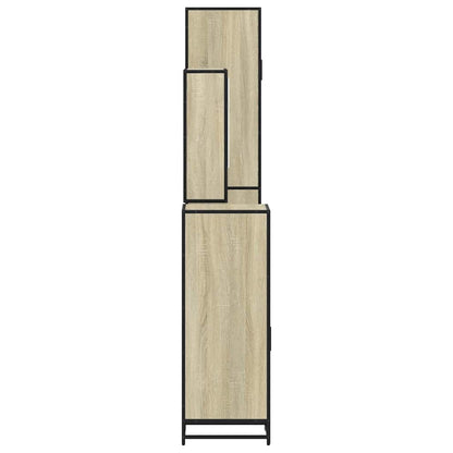 Set Mobili da Bagno 4 pz Rovere Sonoma in Legno Multistrato | homemem39