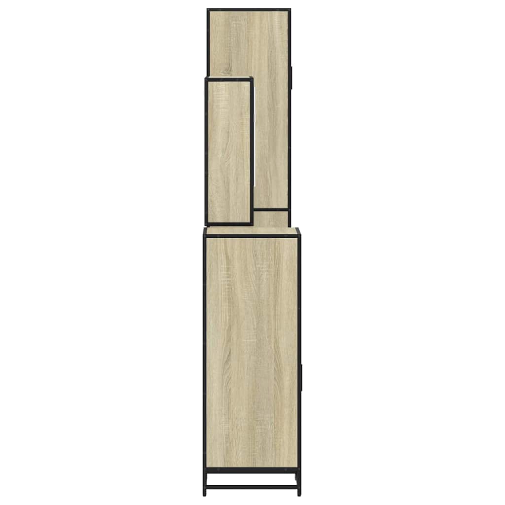 Set Mobili da Bagno 4 pz Rovere Sonoma in Legno Multistrato | homemem39
