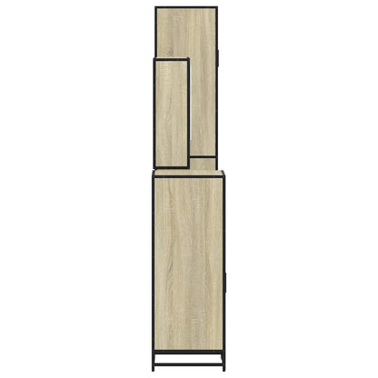 Set Mobili da Bagno 4 pz Rovere Sonoma in Legno Multistrato | homemem39