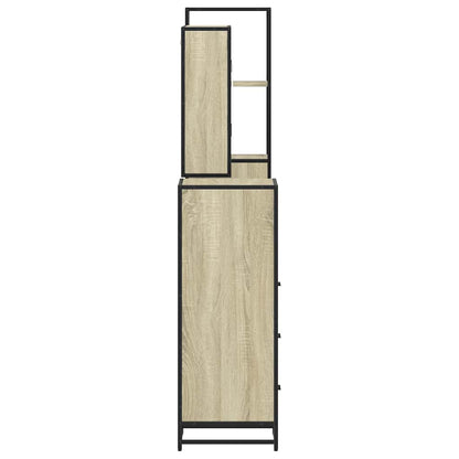 Set Mobili da Bagno 4 pz Rovere Sonoma in Legno Multistrato | homemem39