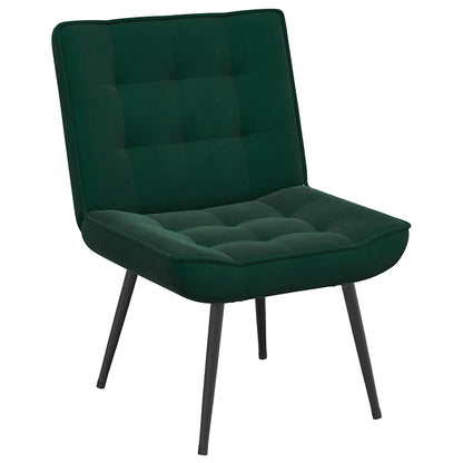 Sedia Relax 64x74x84 cm Verde Scuro in Velluto