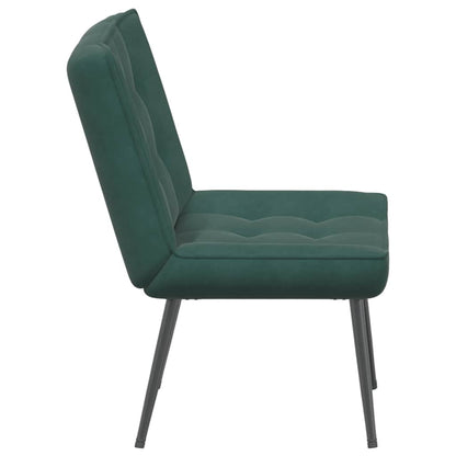 Sedia Relax 64x74x84 cm Verde Scuro in Velluto - homemem39