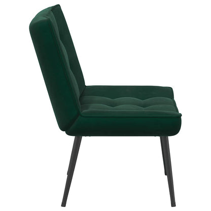 Sedia Relax 64x74x84 cm Verde Scuro in Velluto