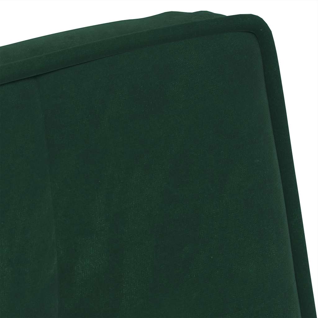 Sedia Relax 64x74x84 cm Verde Scuro in Velluto