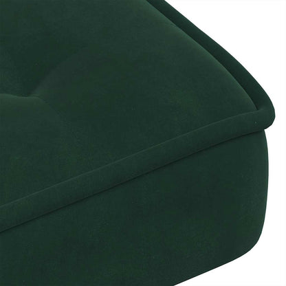Sedia Relax 64x74x84 cm Verde Scuro in Velluto