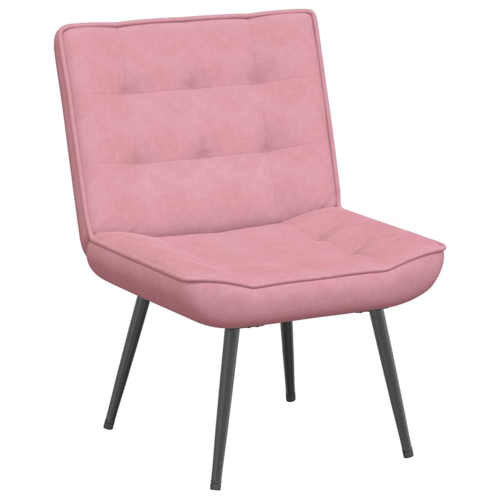Poltrona Relax 64x74x84 cm Rosa in Velluto - homemem39