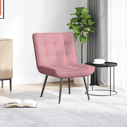 Poltrona Relax 64x74x84 cm Rosa in Velluto - homemem39