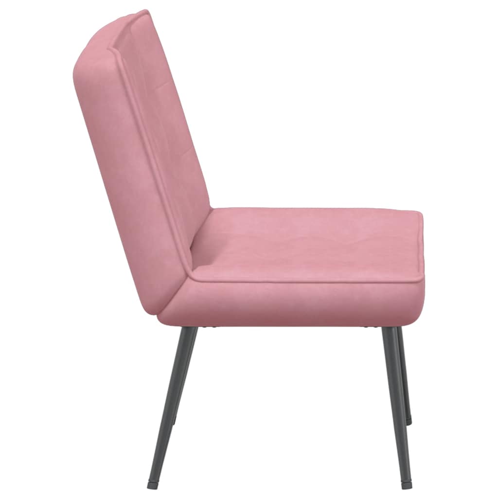 Poltrona Relax 64x74x84 cm Rosa in Velluto - homemem39