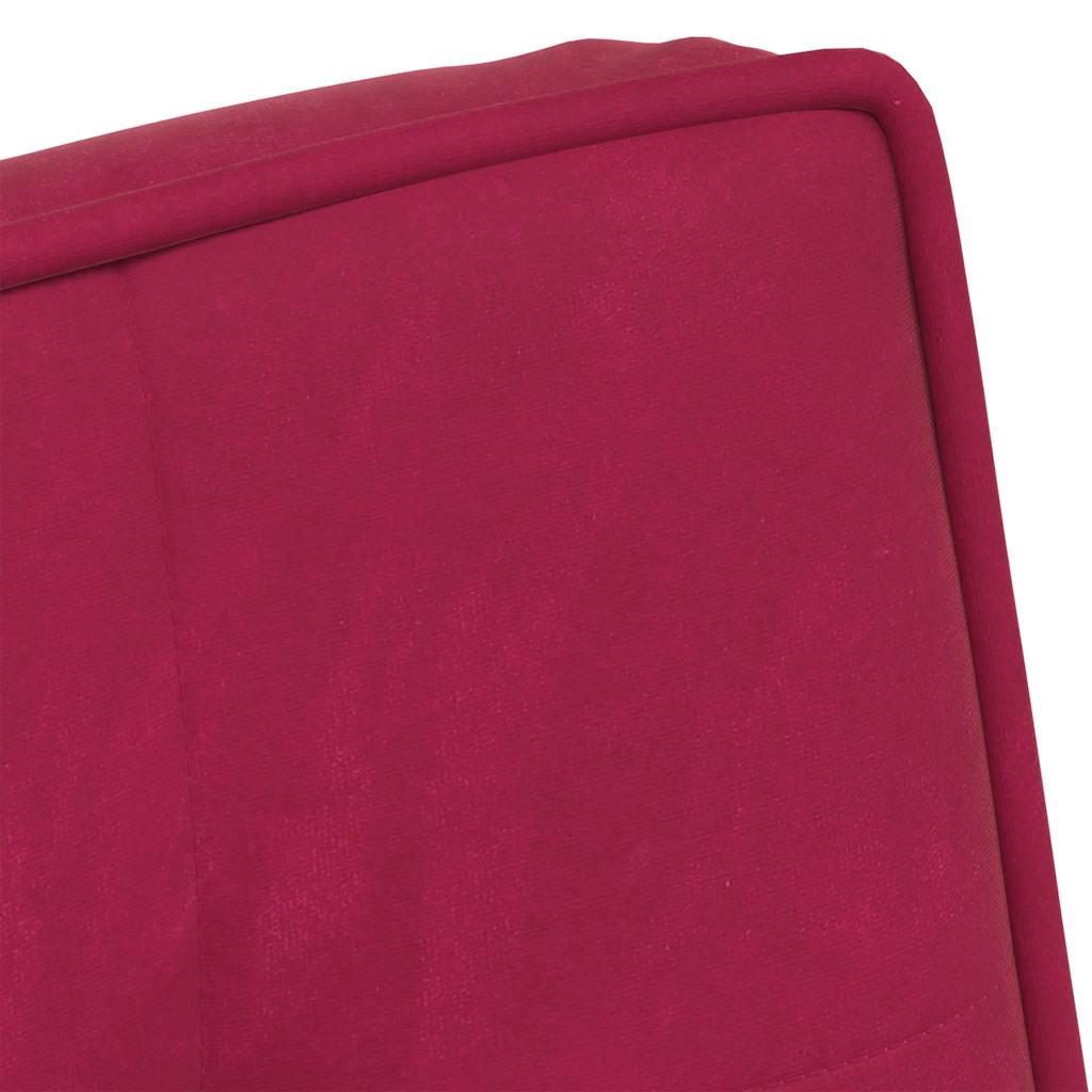 Sedia Relax 64x74x84 cm Rosso Vino in Velluto