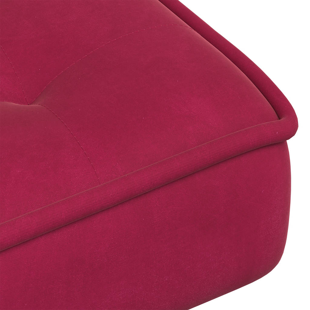 Sedia Relax 64x74x84 cm Rosso Vino in Velluto | homemem39