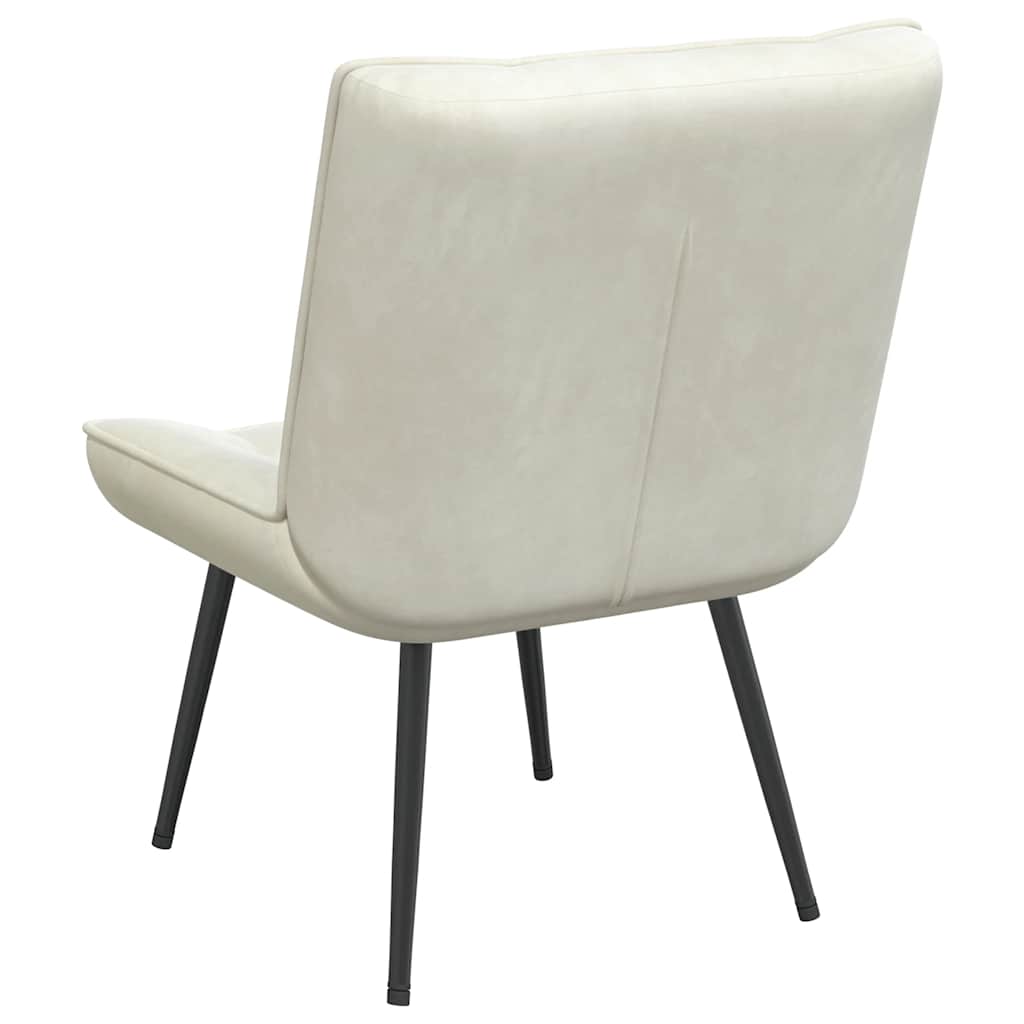 Poltrona Relax 64x74x84 cm Crema in Velluto