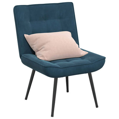 Poltrona Relax 64x74x84 cm Blu in Velluto | homemem39