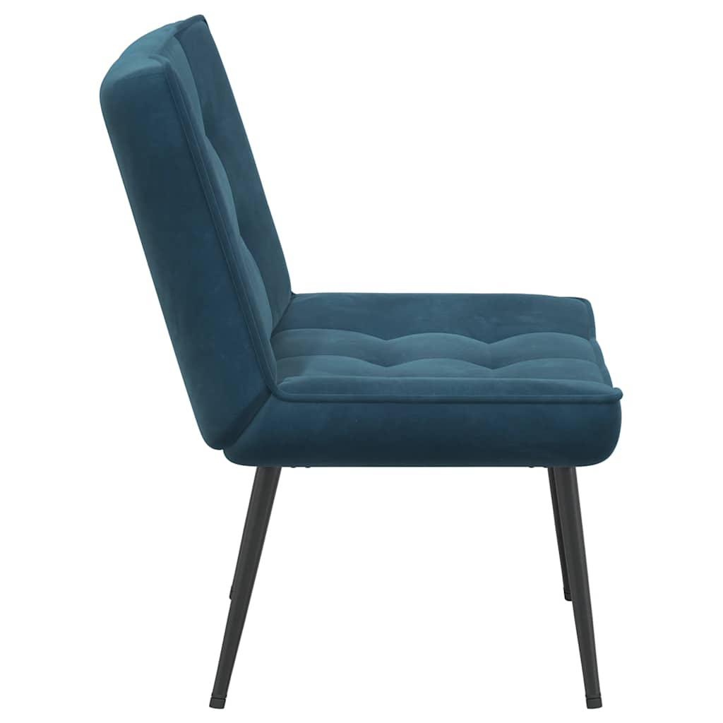 Poltrona Relax 64x74x84 cm Blu in Velluto | homemem39