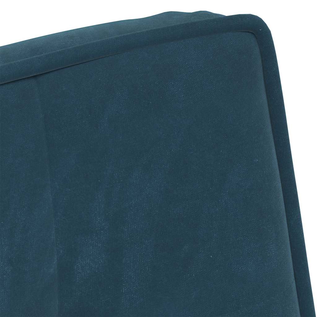 Poltrona Relax 64x74x84 cm Blu in Velluto | homemem39