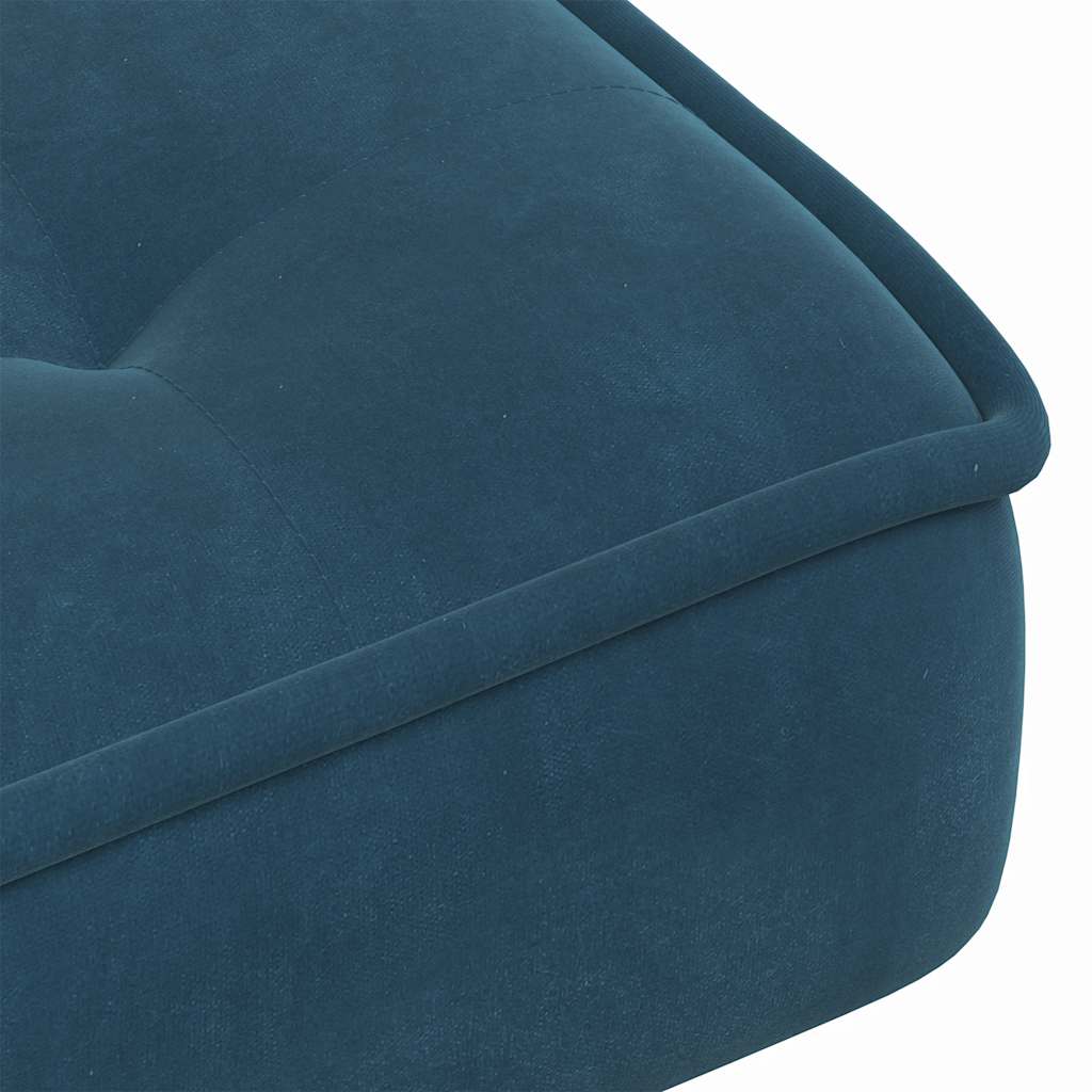 Poltrona Relax 64x74x84 cm Blu in Velluto | homemem39