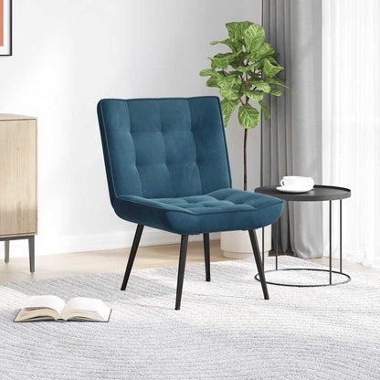 Poltrona Relax 64x74x84 cm Blu in Velluto | homemem39